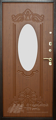 Дверь «Дверь с зеркалом №9» c отделкой МДФ ПВХ